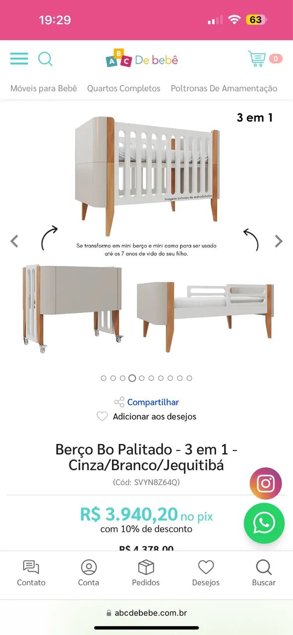 Berço Bo evolutivo  - Foto 2
