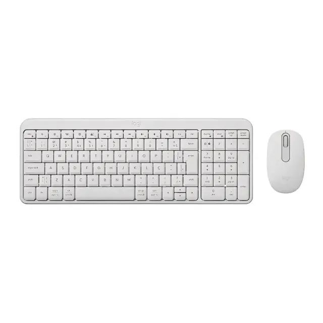 Teclado e Mouse Sem Fio Logitech MK250 Bluetooth Branco Frete Grátis