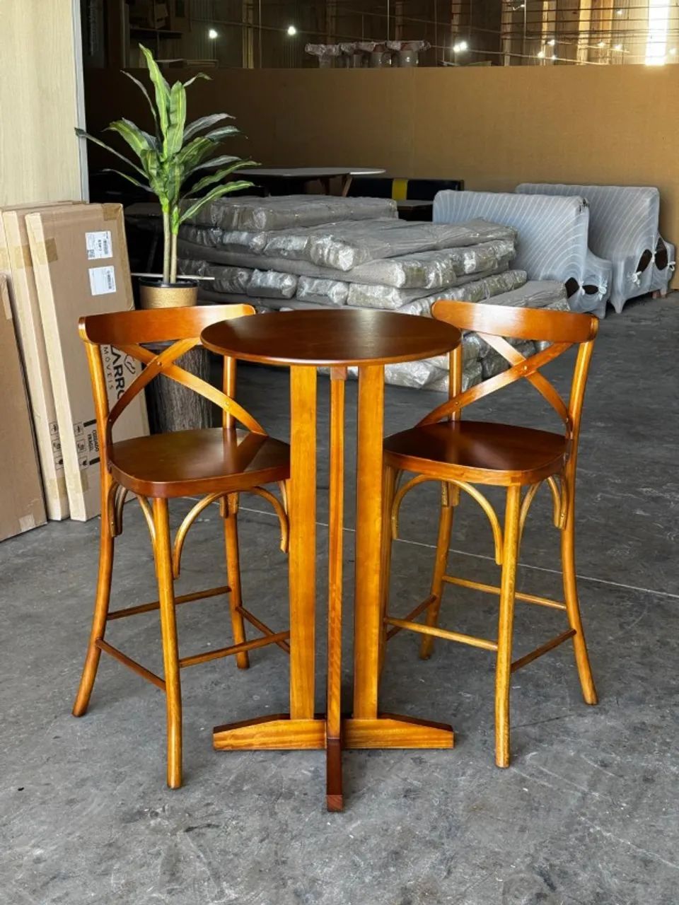 Conjunto Mesa Bistrô com 02 banquetas - Foto 2