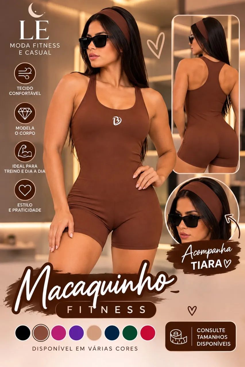 Macaquinho marrom tamanho G 