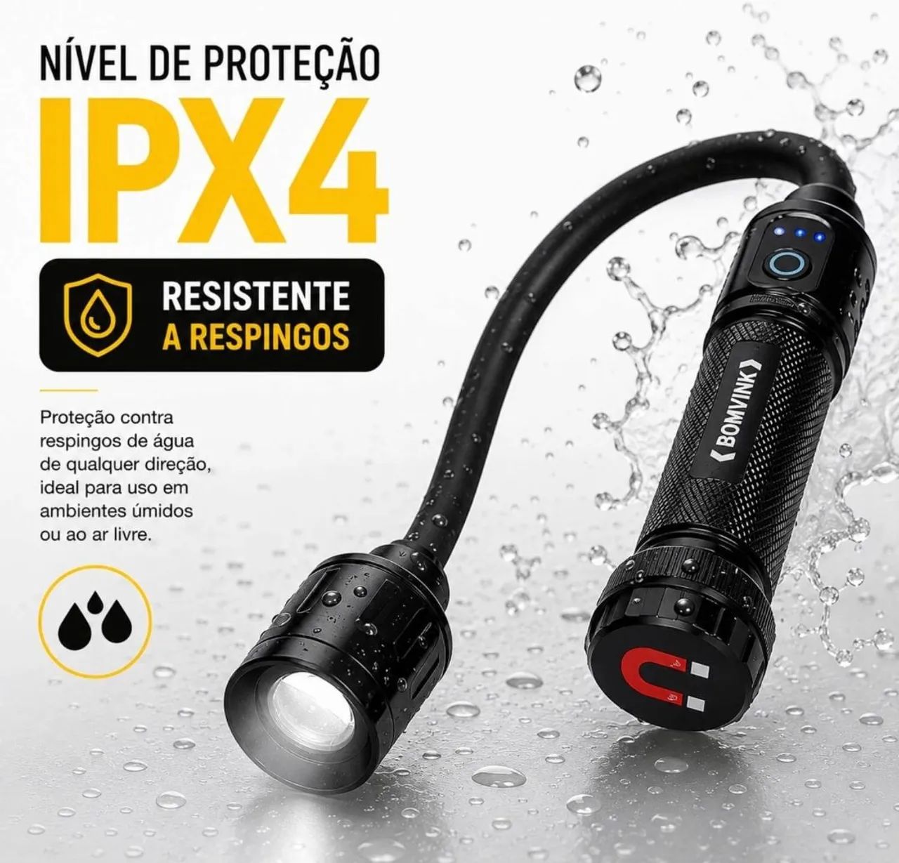 Lanterna Flexível com Base Magnética <br> - Foto 5