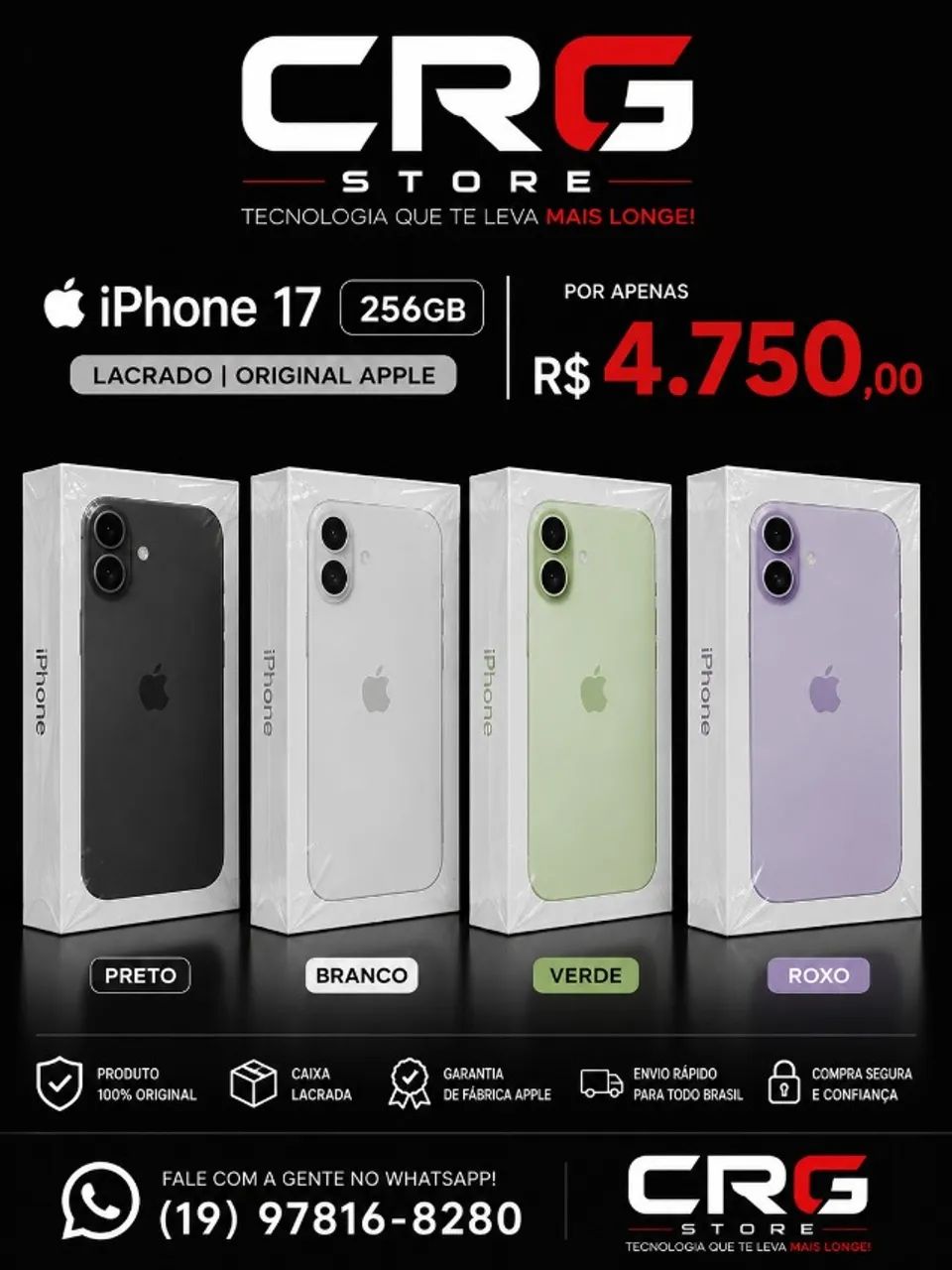 Iphone 17 256GB - Lacrado - Promoção! - Foto 2