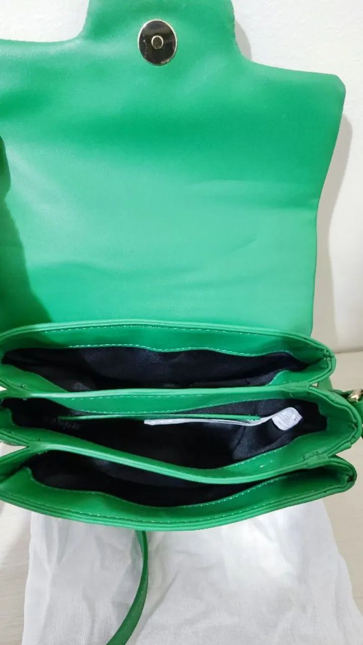 Bolsa Zara verde pequena transversal  - Foto 5