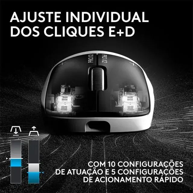 Mouse Gamer Sem Fio Logitech G PRO X2 SUPERSTRIKE LIGHTSPEED - Foto 2