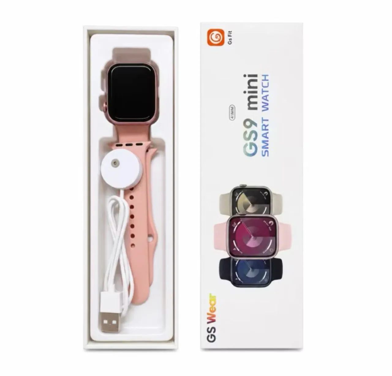 Relógio smartwatch gs9 mini rosa - Foto 4
