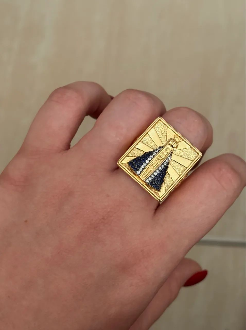 Anel banhado a ouro 18k