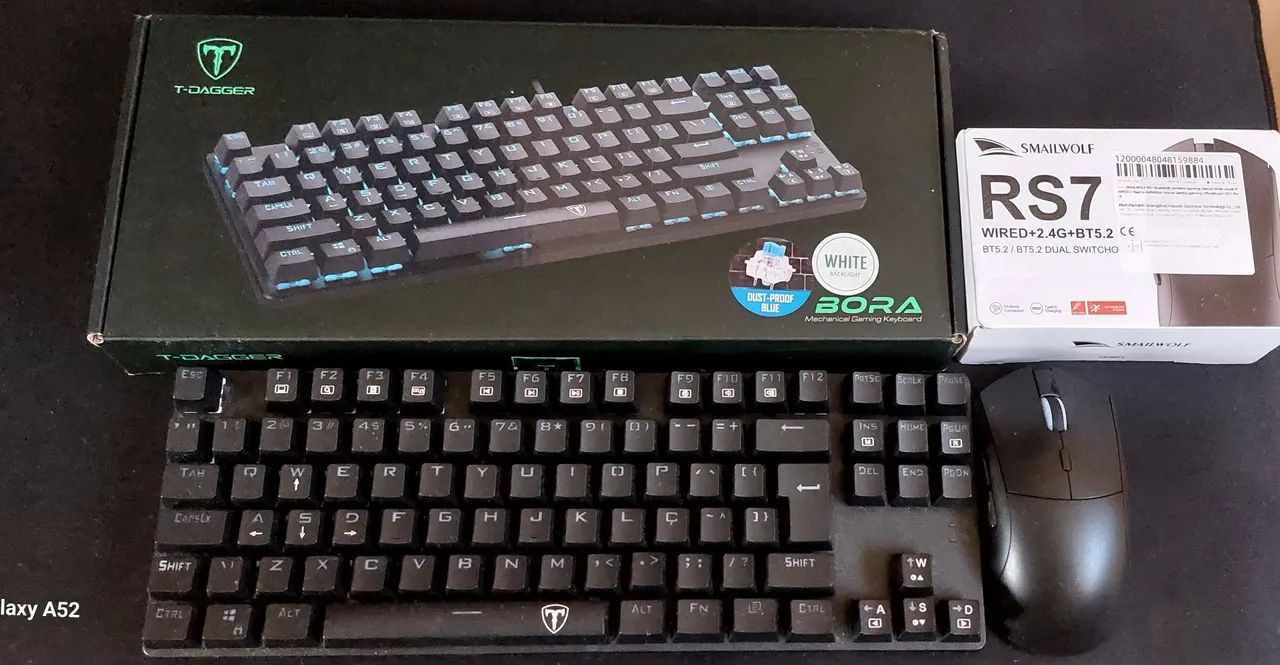 Kit gamer teclado, mouse e mouse pad 