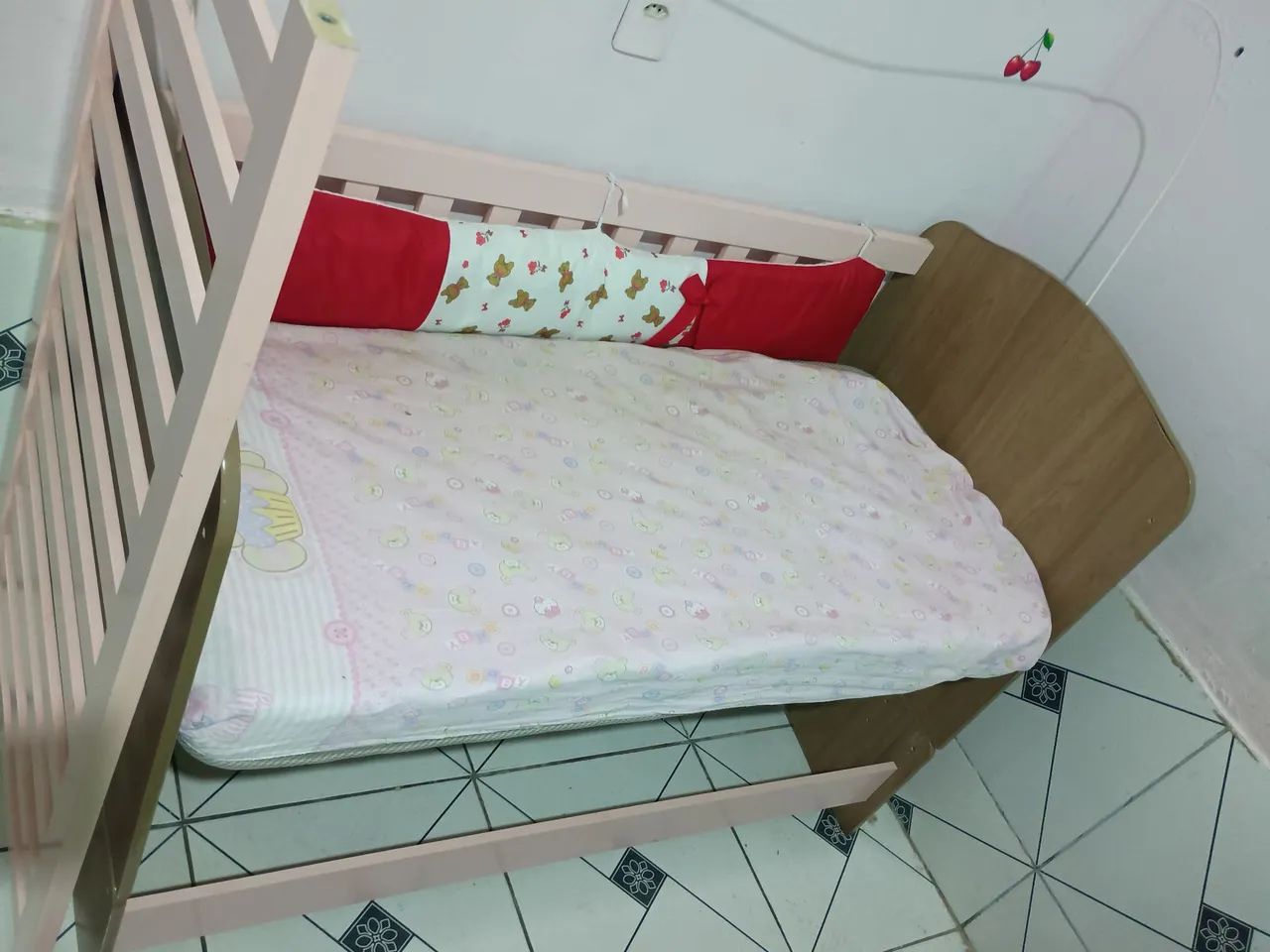 Berço cama rosa - Foto 6