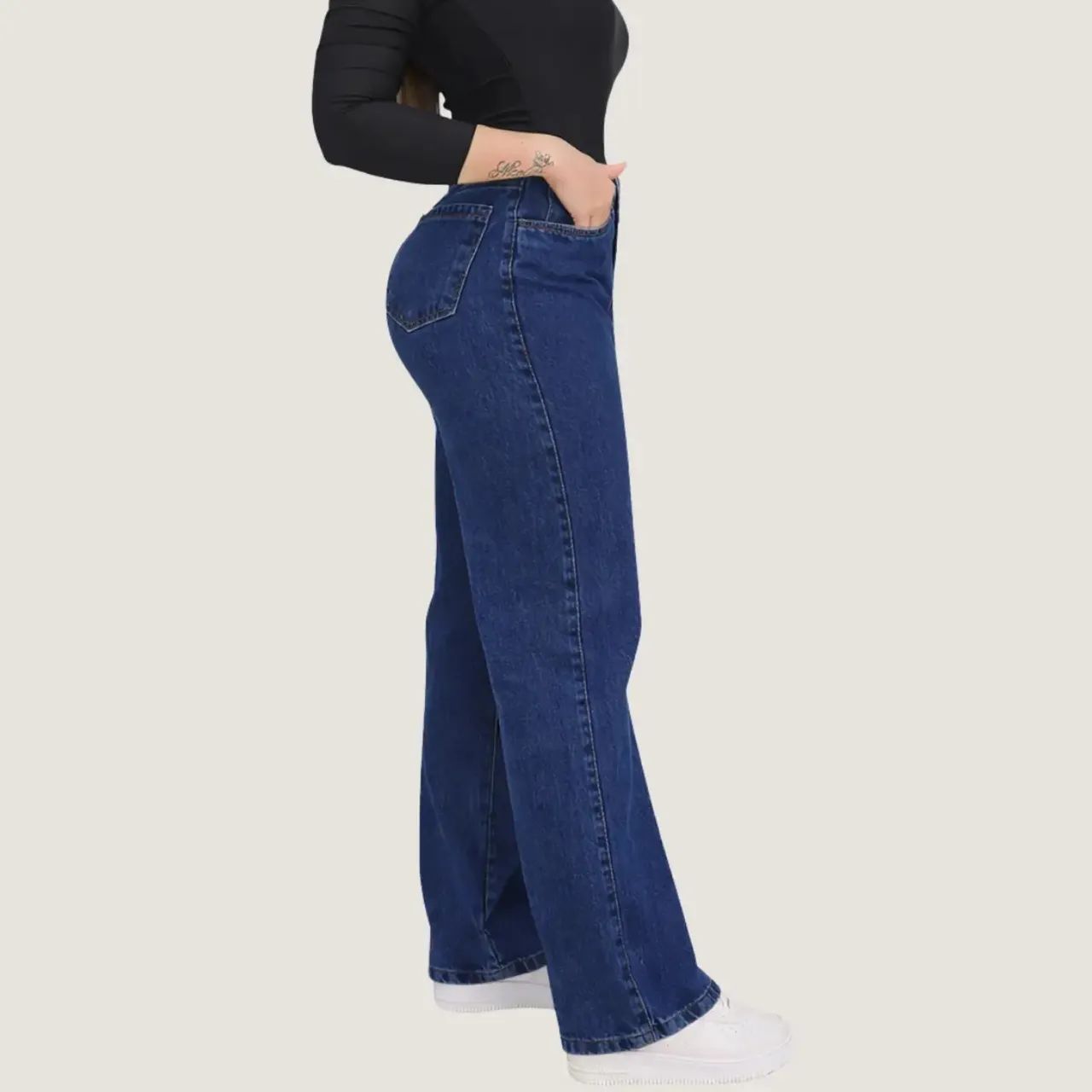 Calça Jeans Wide leg Feminina  - Foto 3