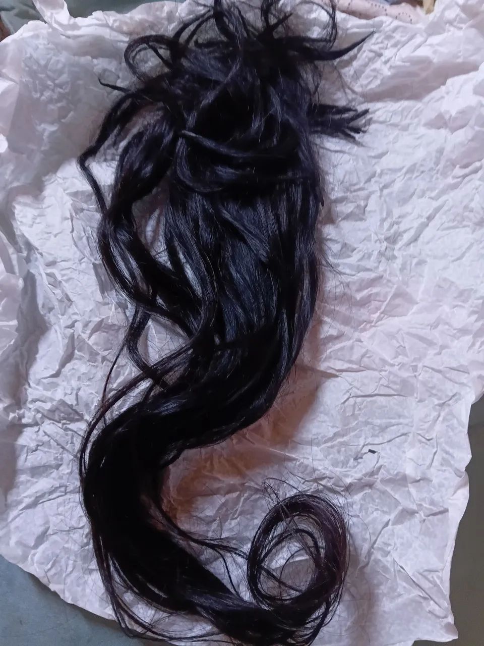 Cabelo humano 50 grama 55 centímetro castanho escuro 