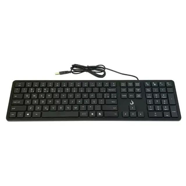 Teclado Slim Rise Mode - USB 2.0 - ABNT2 - Preto/Branco