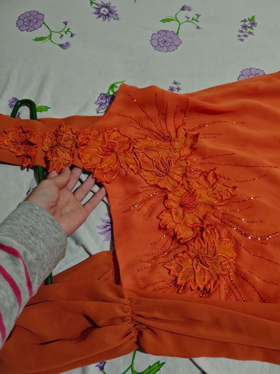 Vestido vintage midi G laranja  - Foto 3