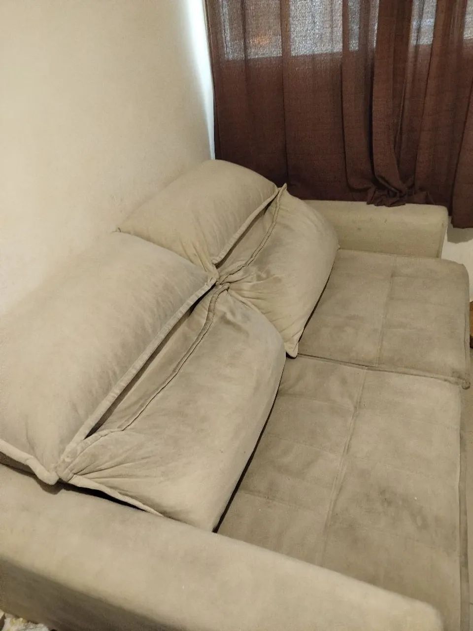 Sofá 2 lugares Bege reclinável - Foto 4