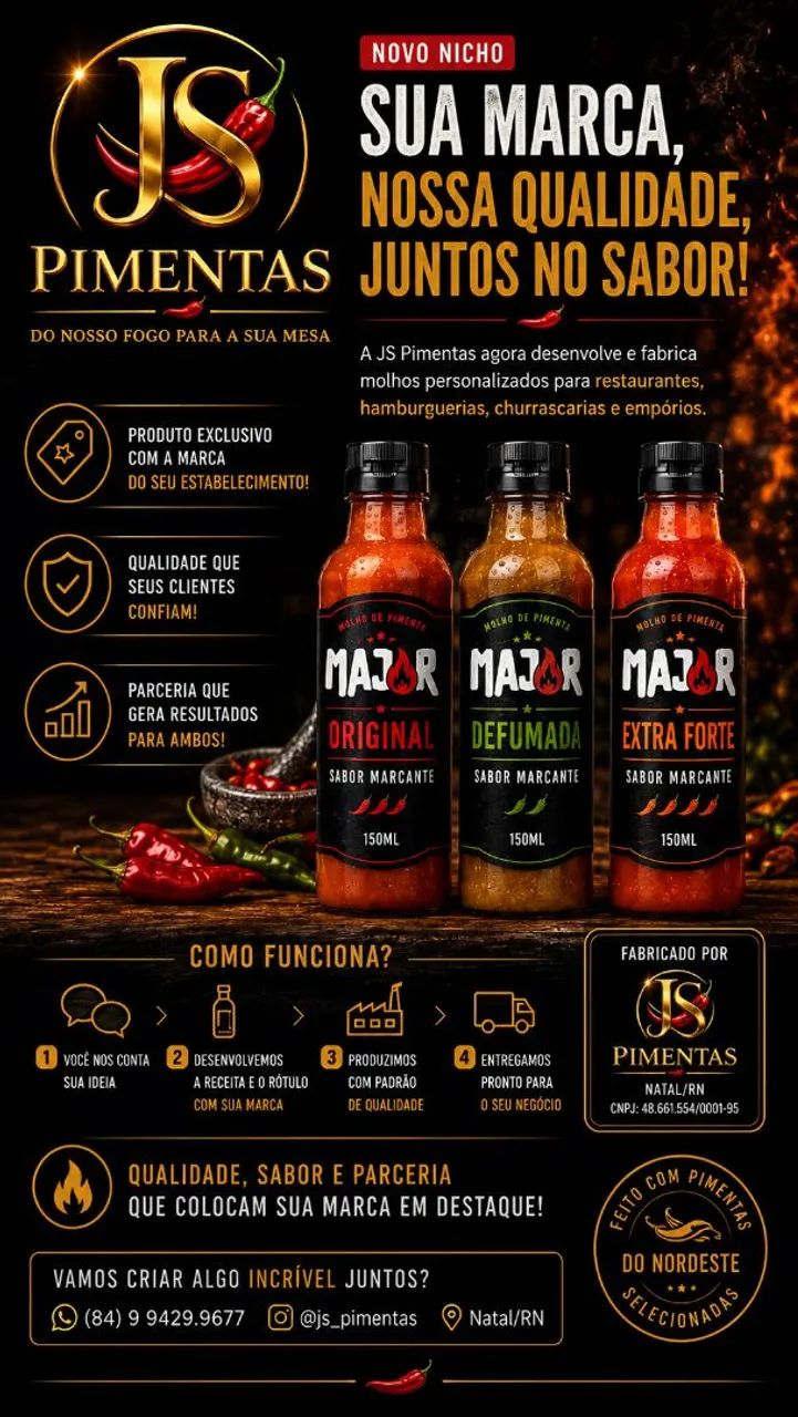Molho de pimenta personalizado