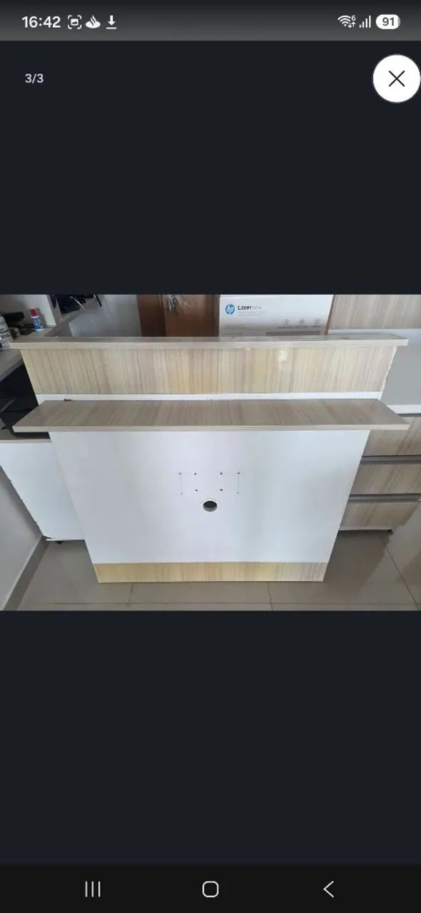 Painel para tv em MDF! Tá perfeito. R$100,00. - Foto 3