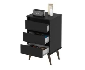 Mesa de Cabeceira Retrô Wood 3 Gavetas - (Promoção)!! - Foto 3