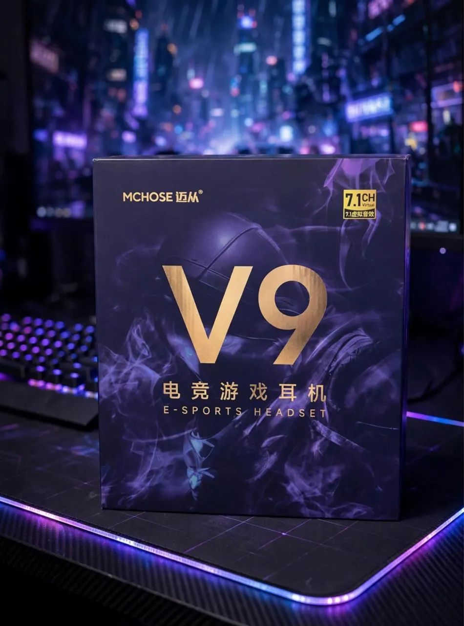 Headset Gamer Mchose V9 Pro Sem Fio Bluetooth Wireless Branco Com Cinza - Foto 2