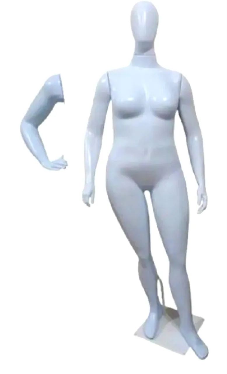 Manequim masculino e feminino plus size 