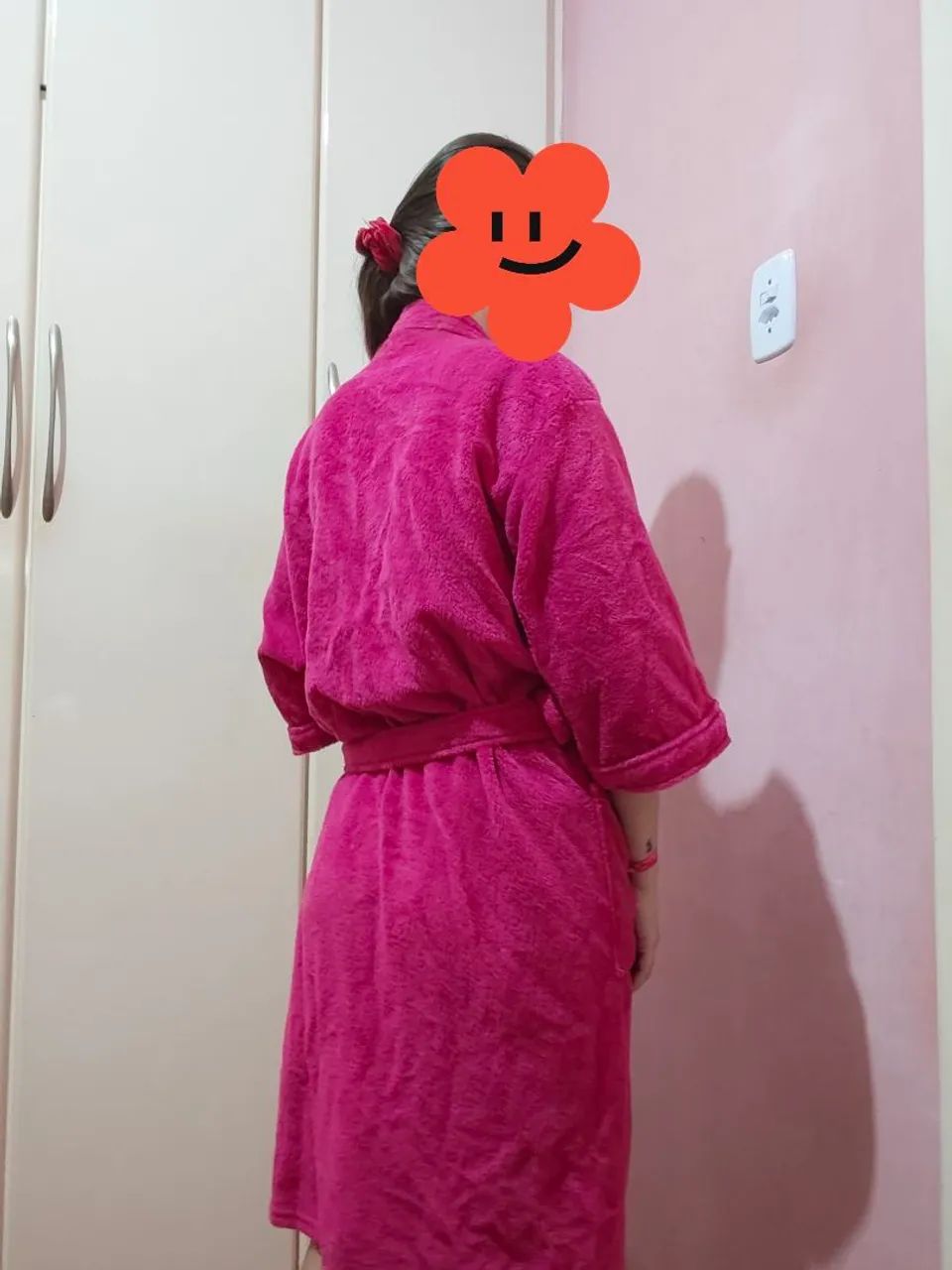 Roupão felpudo rosa - Foto 2
