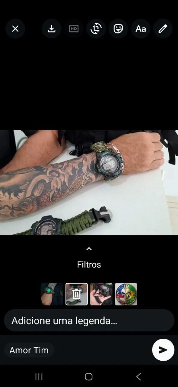 Relógio tático com PULSEIRA PARACORD  - Foto 2