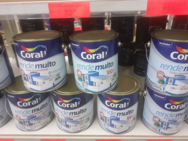 tinta coral rende muito 3,6 litros 139,90 a vista 