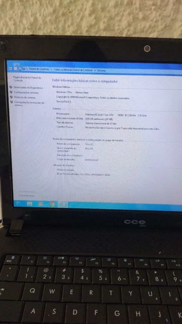 Notebook Windows 7Pro Ativado 4G HD 320G Conservado  - Foto 5