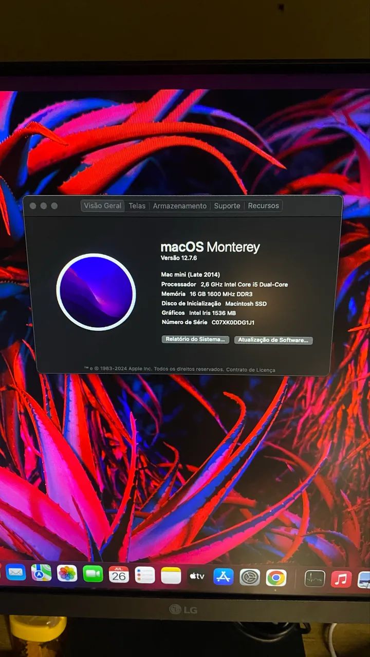 Macmini 16 de ram 256ssd 1tb de HD
