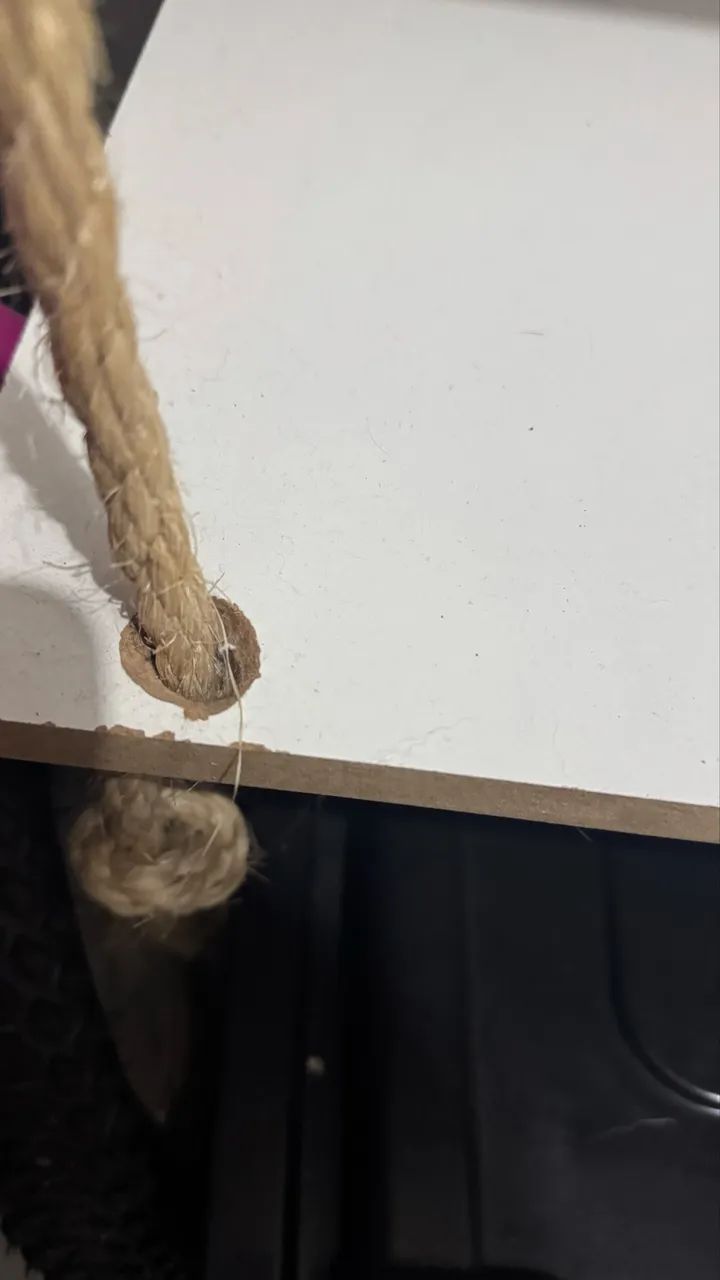 Prateleira Nicho Suspensa com Corda de Sisal Madeira Mdf - Foto 3