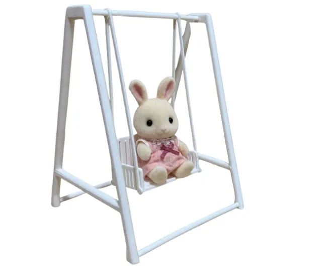 Balanço Miniatura Compatível com Sylvanian para Cenários e Casinhas de Bonecas