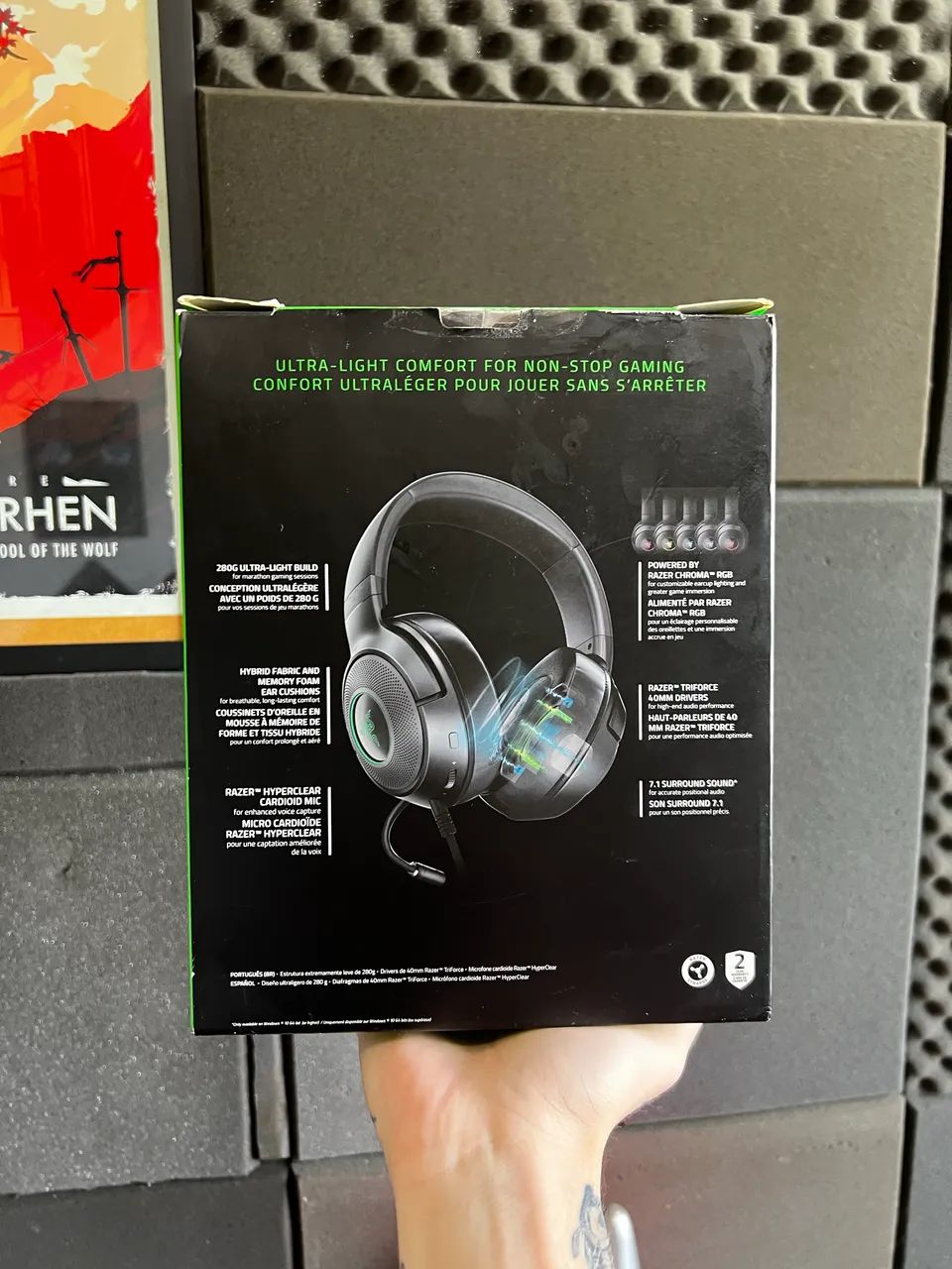 HEADSET RAZER KRAKEN V3 HEADSET GAMER USB CHROMA PC E CONSOLE  - Foto 2