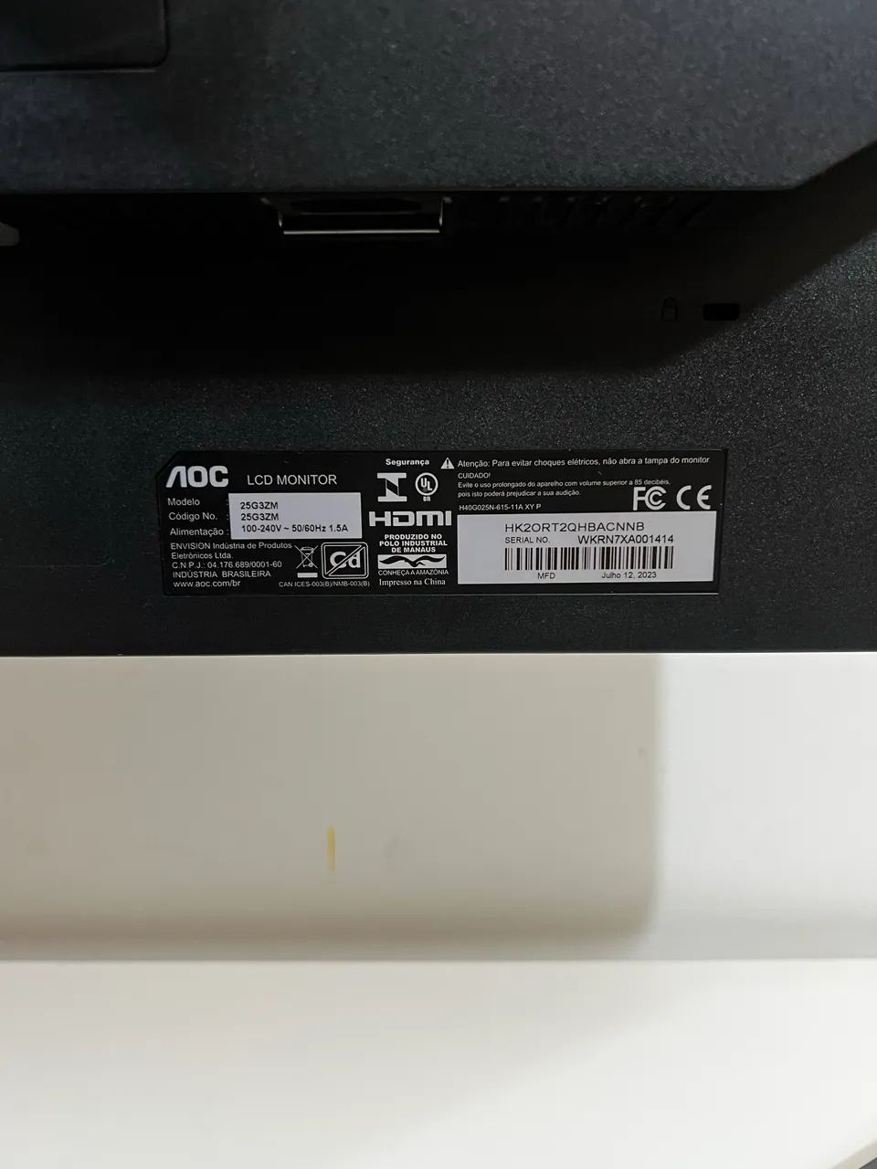 Monitor AOC 240hz 25 polegadas  - Foto 2