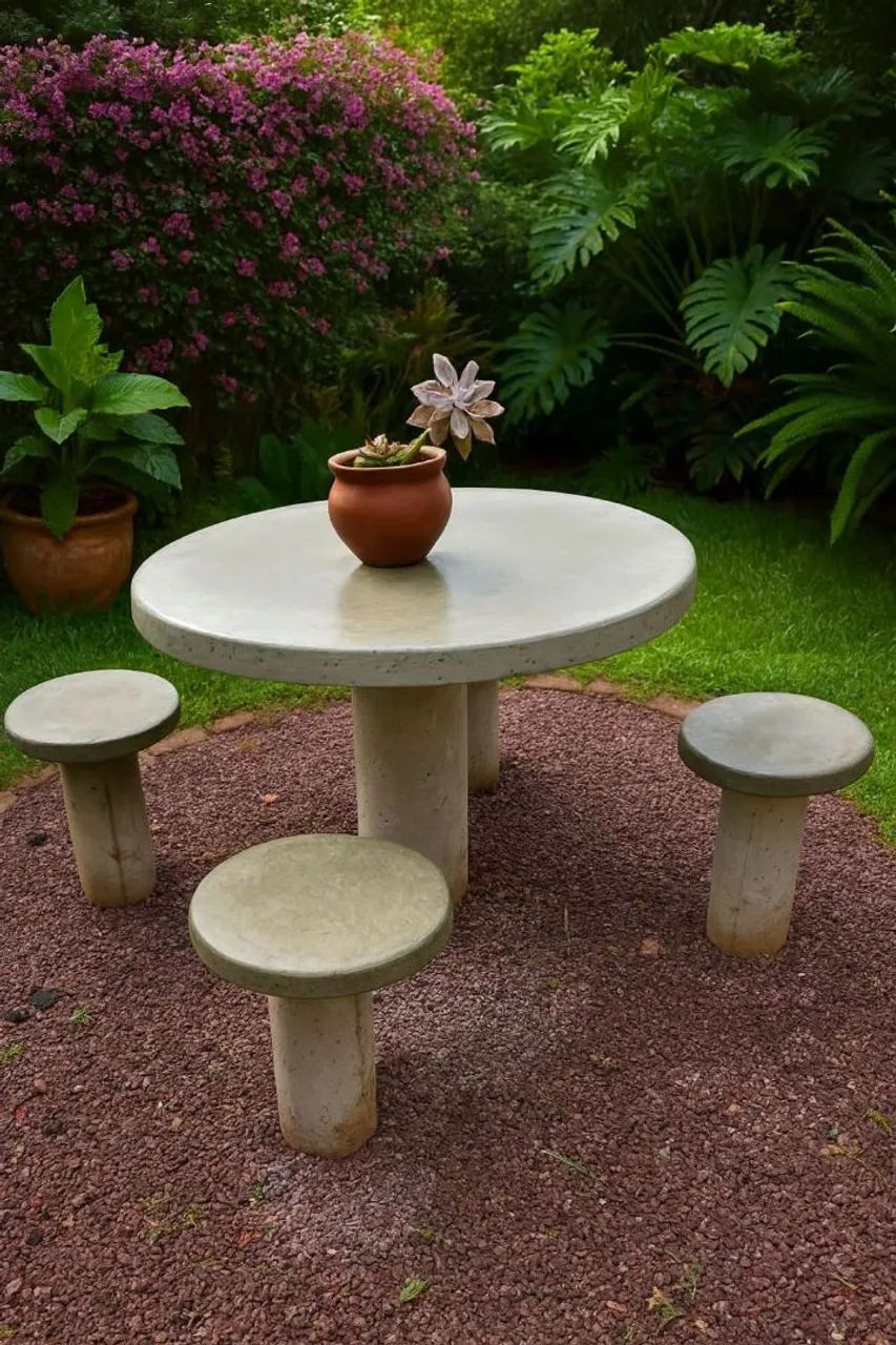Mesa de concreto ( conjunto )