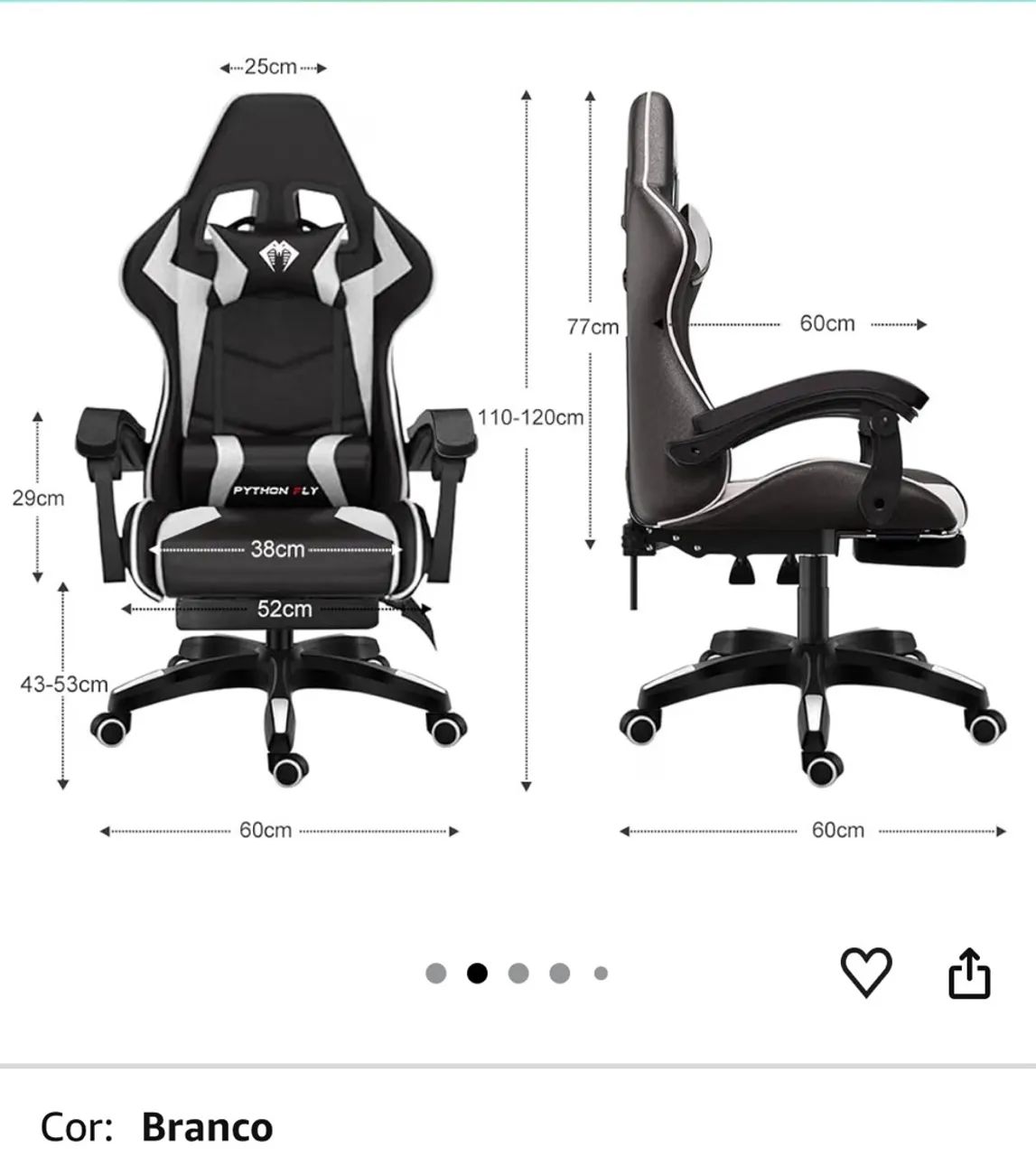 Cadeira gamer de pouco uso 