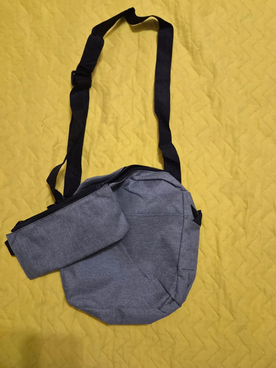 Bolsa de alça de ombro cinza