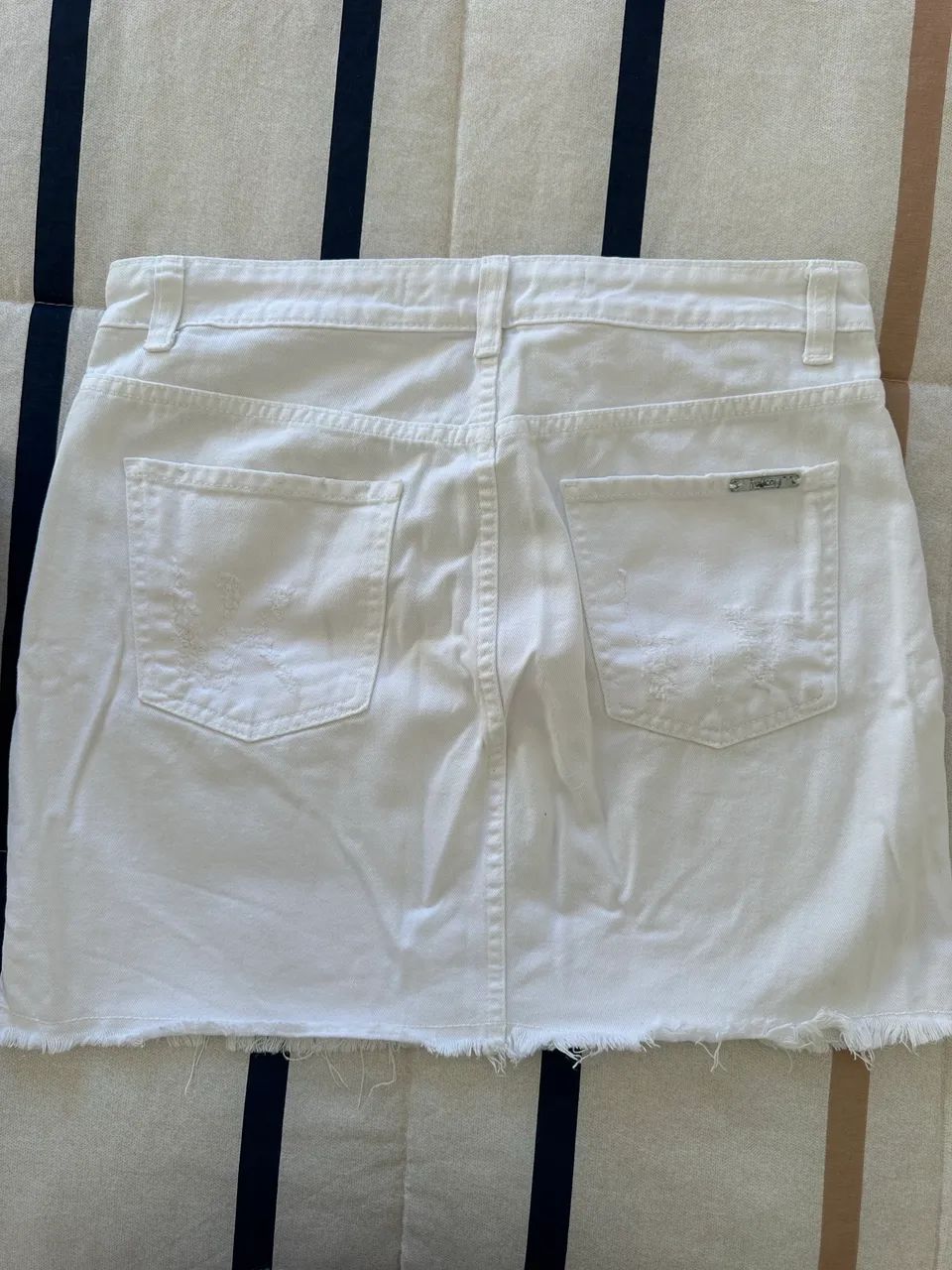 Saia jeans branca YOUCOM 38 - Foto 2