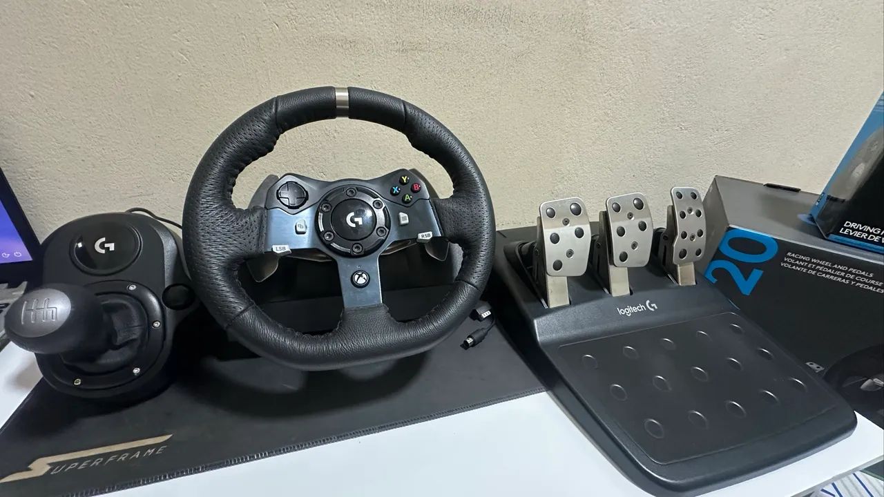 Volante logitech G920 com câmbio - Foto 2