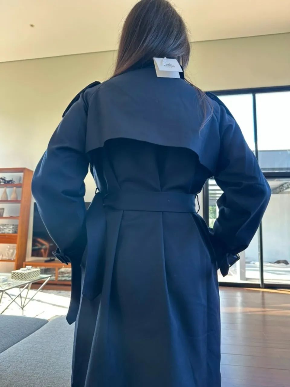sobretudo hermes feminino azul marinho - Foto 2