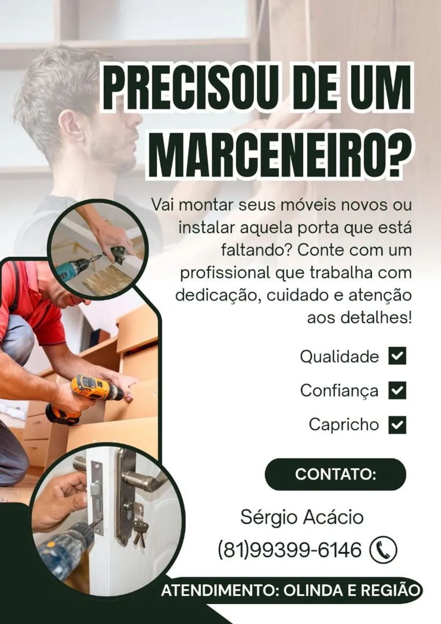 Montagem de móveis e assentamento de portas