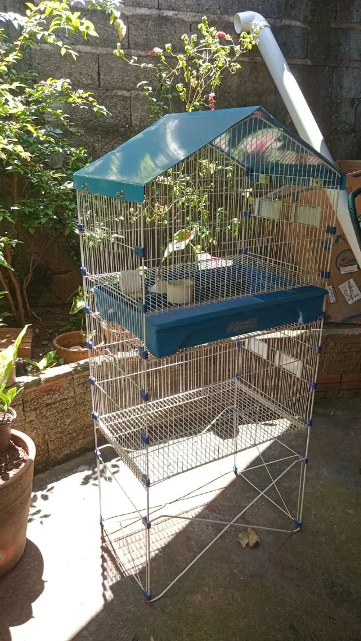 GAIOLA QUATIGUÁ C/ UTENSÍLIOS  