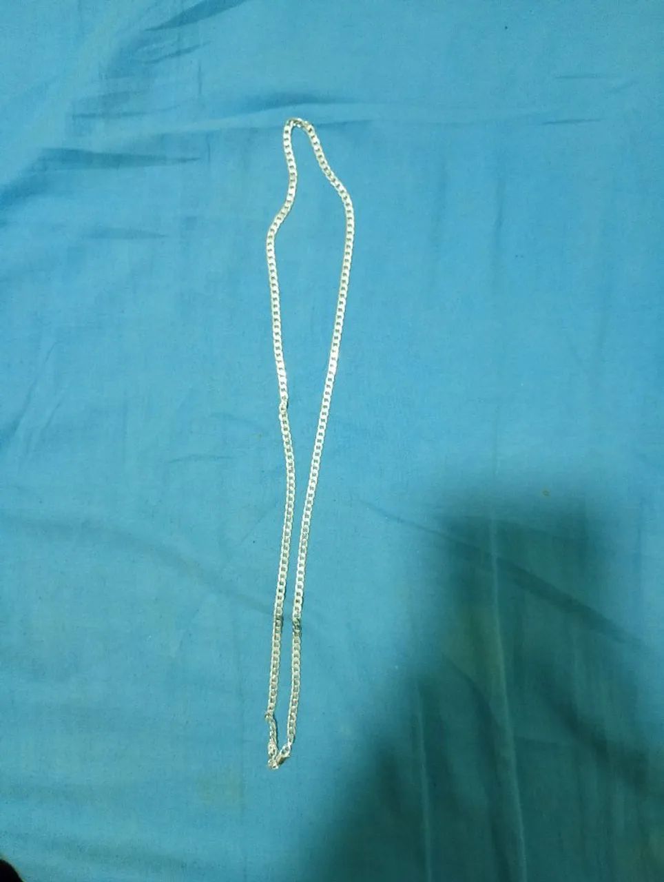 Corrente de prata escama 4 mm 70 cm  - Foto 3