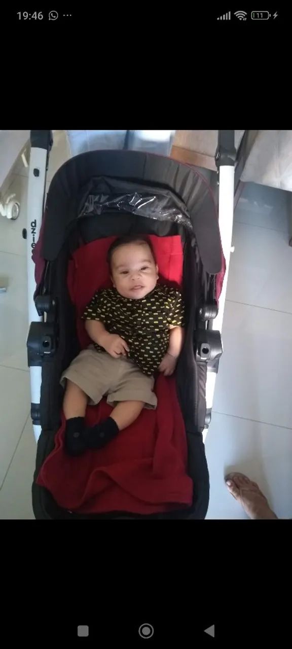 VENDO CONJUNTO GALZERANO - CARRINHO + BEBÊ-CONFORTO + BASE