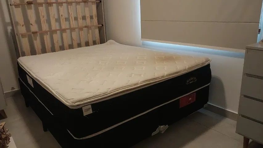 Cama box King Plumatex Molas Ensacadas + base - Foto 5