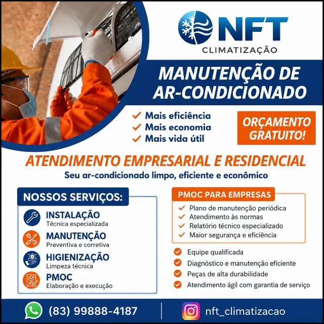 Instalação, Limpeza e Manutenção de Ar-Condicionado