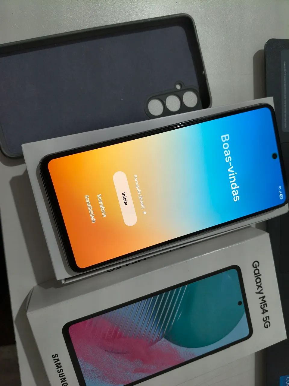 Ótimo celular smartphone Samsung Galaxy A54 5g prata - 128gb - Foto 3