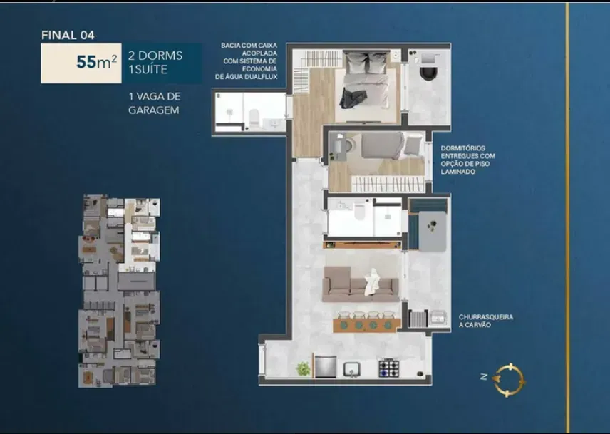 PLANTA 55m²