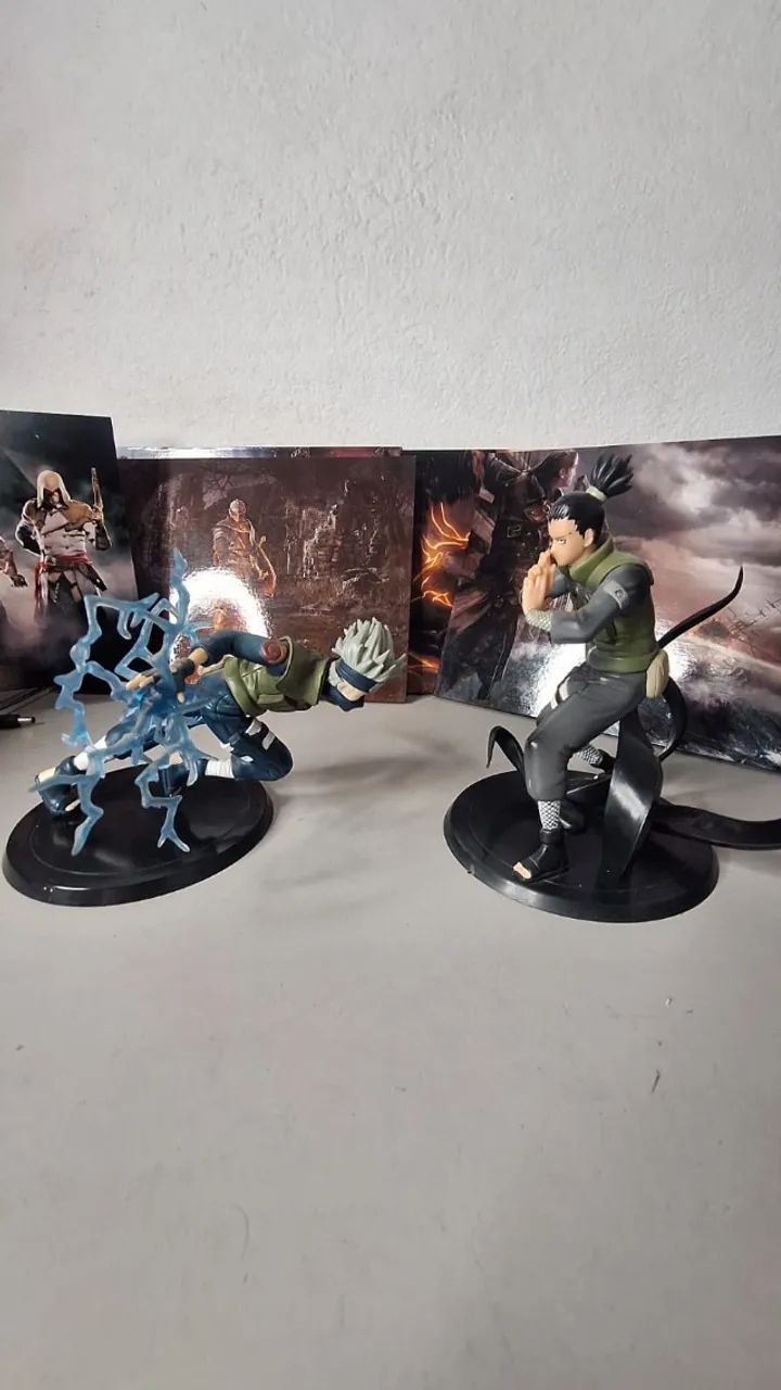 2 Figures de Naruto Shippuden Kakashi e Shikamaru  - estatueta/decoração