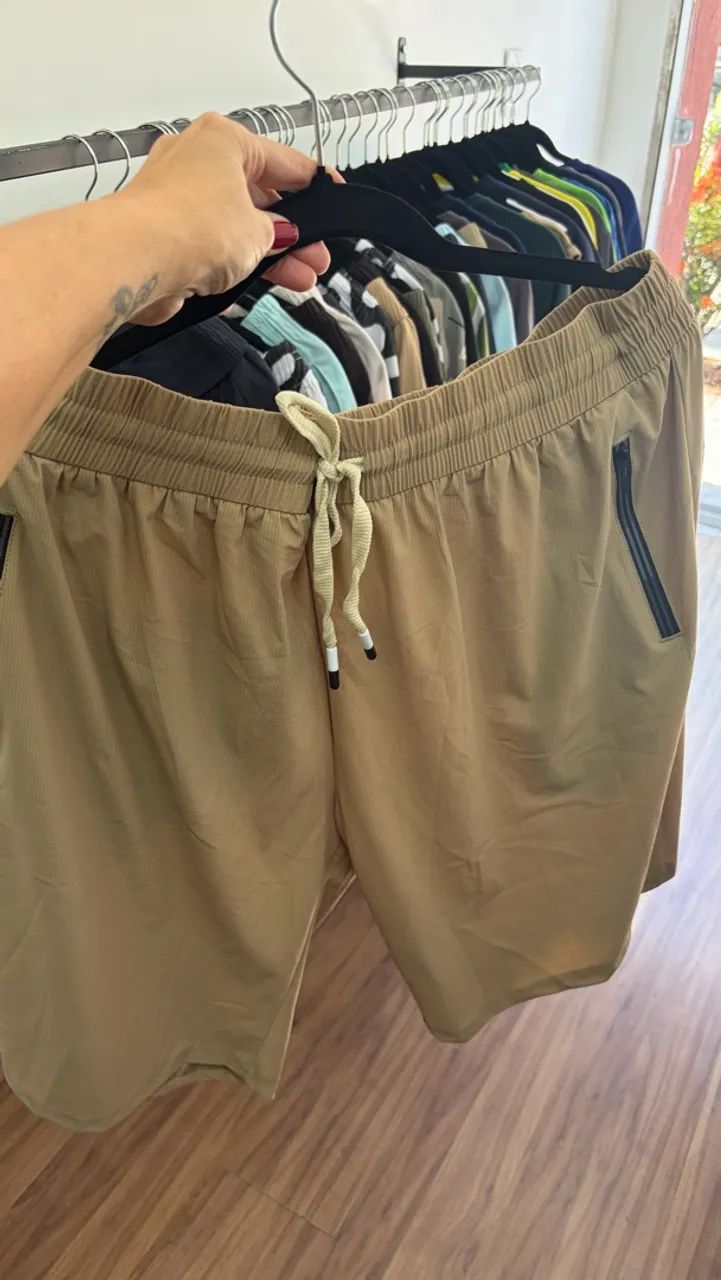 Shorts tecnológicos plus size masculinos - Foto 3