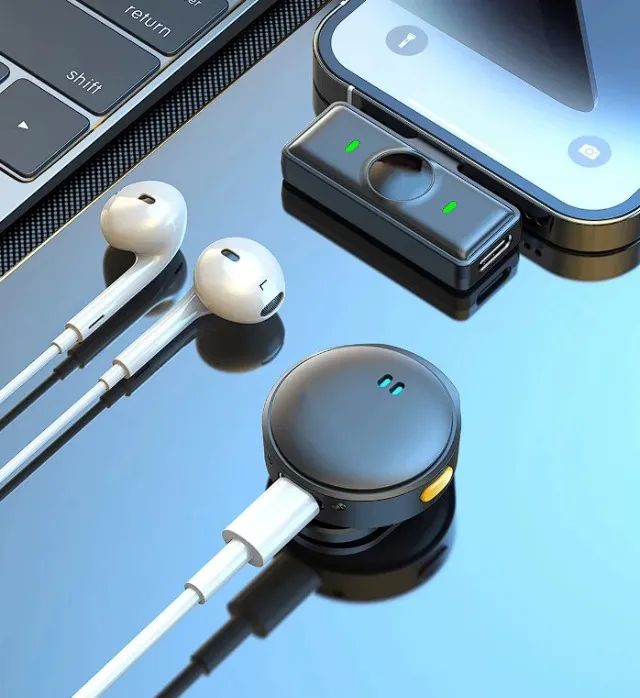 Microfone 3 Em 1 Cancelamento De Ruído - Lapela Sem Fio - Foto 5