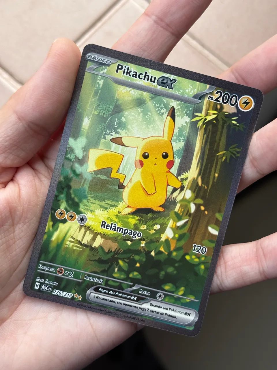 PIKACHU EX (276/217) CARTA EXTREMAMENTE CONSERVADA - Foto 2