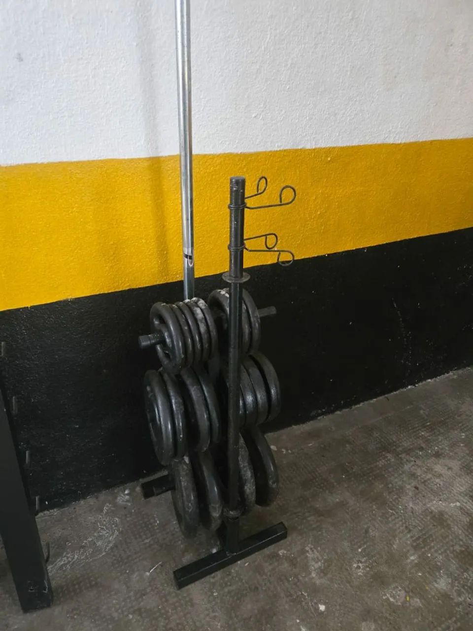 Conjunto de anilhas e pesos